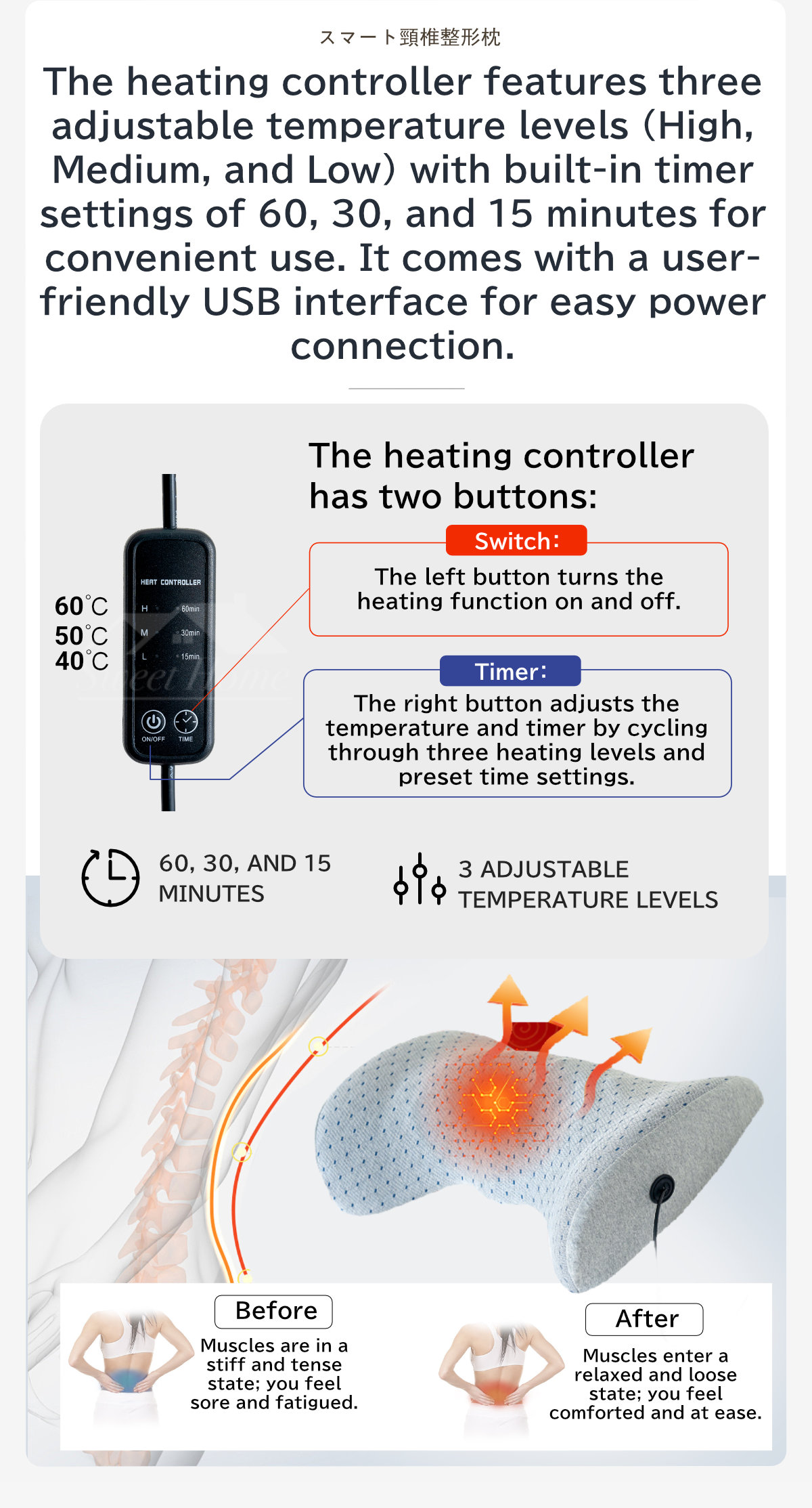 Smart Cervical Orthopedic Pillow-7